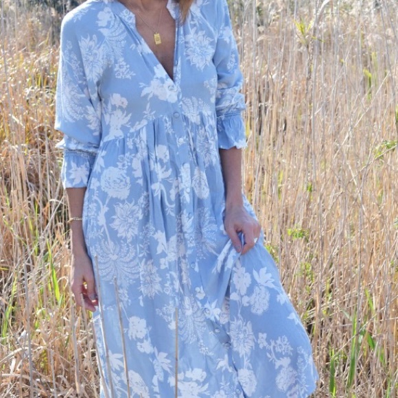 NWT HOUSE OF LACUNA Tuscany Boho Dress Sz Large Australian Luxury Resort Wear - Picture 3 of 14